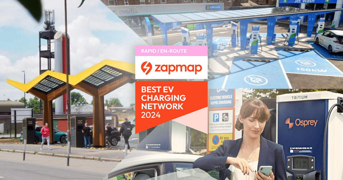 Zapmap unveils the best rated en route charging networks in the UK